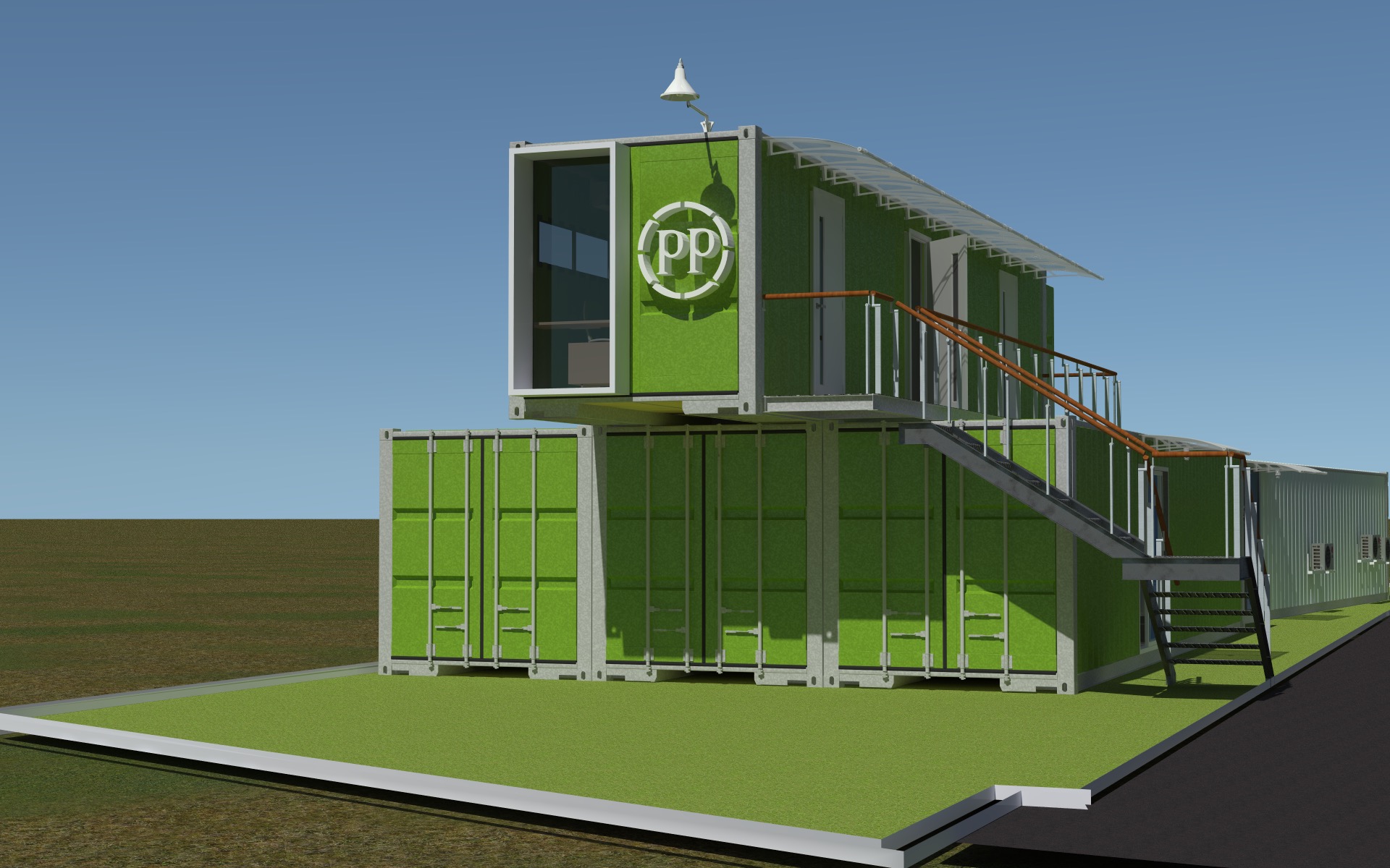 Architecture container temporary office PT PP